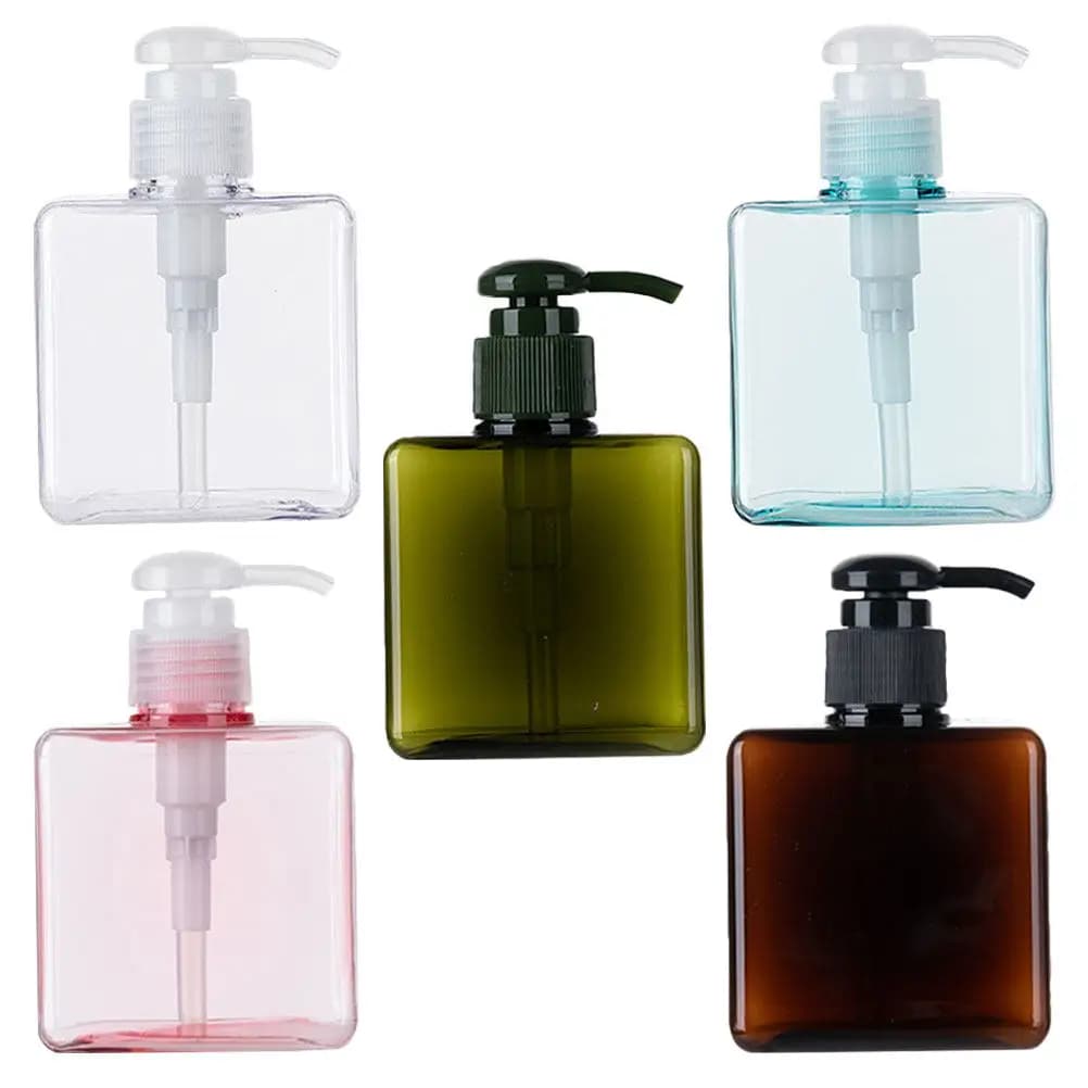 5Pcs Lotion Bottles Refillable Travel Shampoo Dispenser Set Compact Pump Bottles for Soap Shampoo Body Wash
