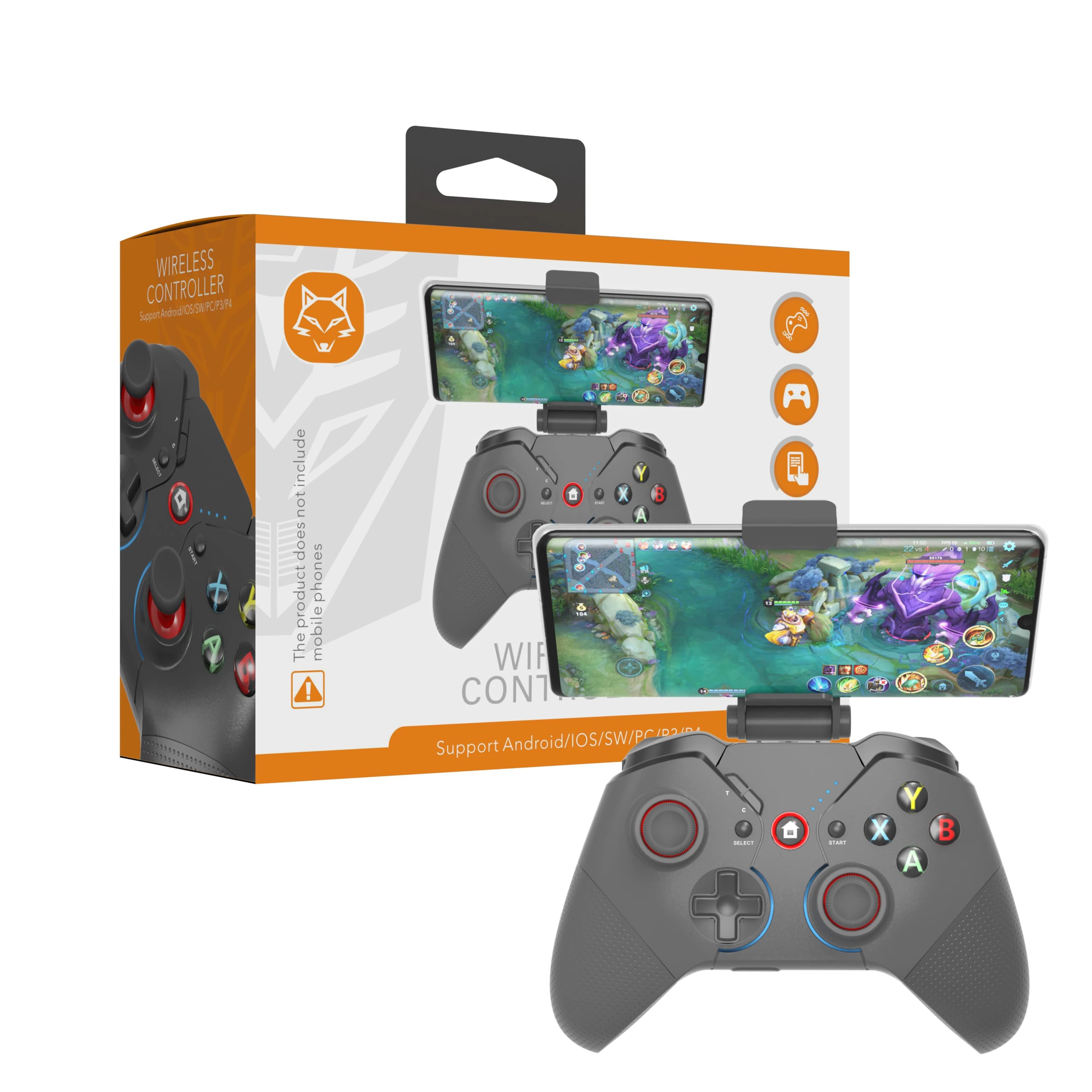 Wireless Bluetooth Game Controller With Phone Holder For PS4 PC Switch Android IOS Console Controller Gamepad Accessories