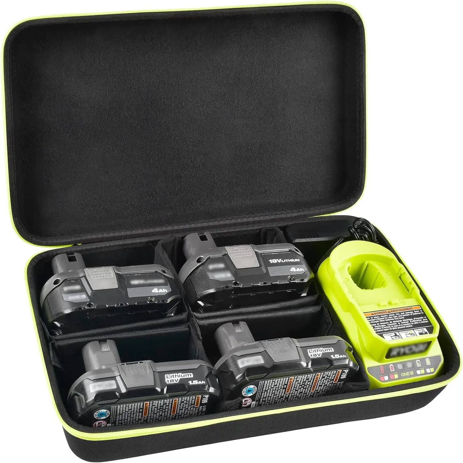 Case Compatible with Ryobi ONE+ 18V Lithium-Ion 4.0/ 3.5/ 3.0/ 2.0/ 1.5 Ah Compact Battery. Storage Carrying Holder