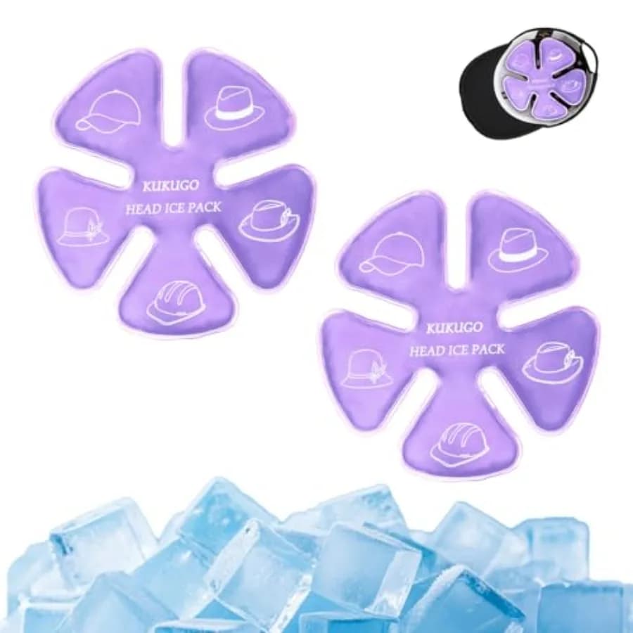 Ice Pack for Hard Hat and Helmet Reusable Gel Cooling Insert for Baseball Cap, Summer Heat Relief, Keep Head Cool for Outdoor W