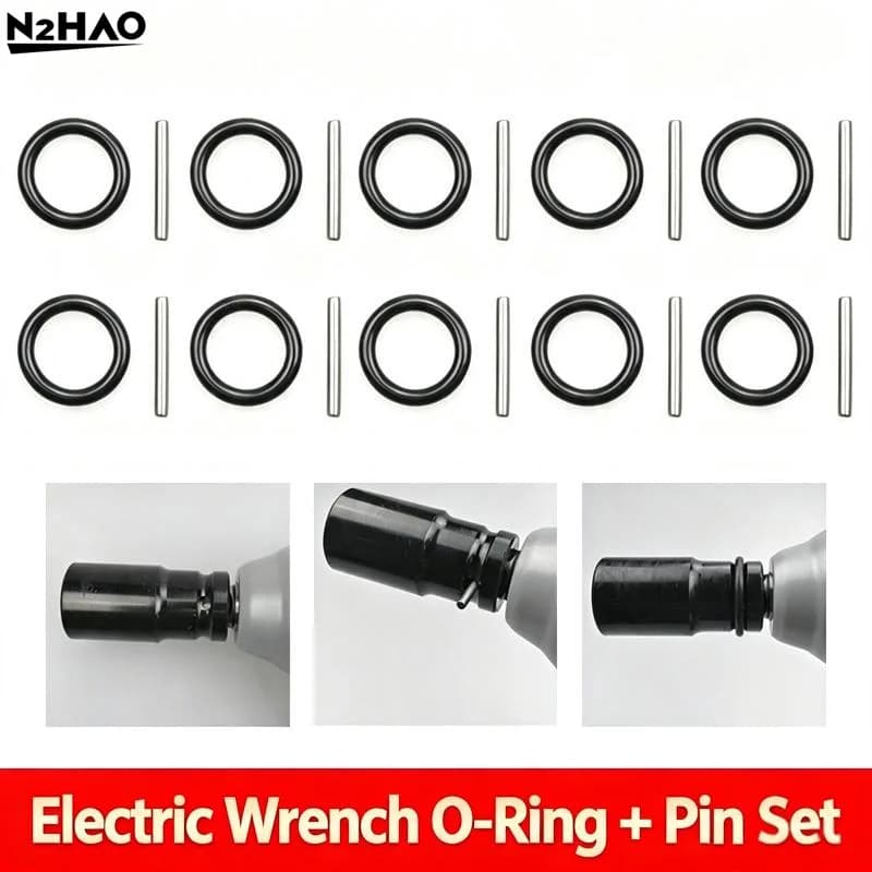 10PCS Replacements Pin/O Rings Set Including Wrenches & Pressure Washers Electric Tool Accessory For 1/2inch Impact Socket Tool