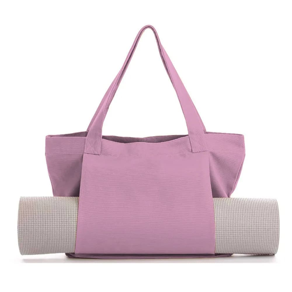 Large Capacity Yoga Mat Carry Bag Foldable Lightweight Multifunctional Yoga Bag Portable Thick Canvas Pilates Mat Case Gym