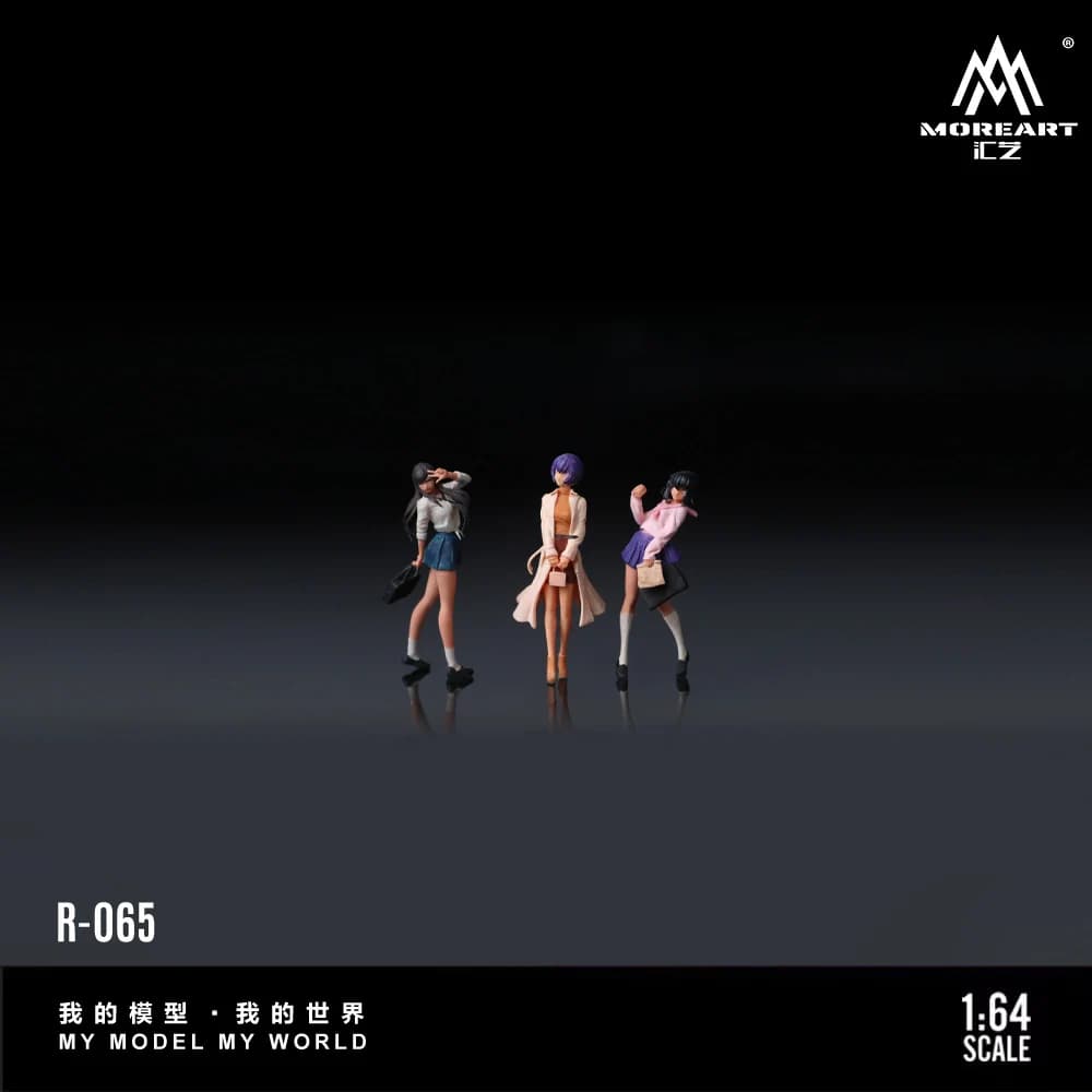 More Art 1:64 Set di bambole dinamiche per ragazze, modello di figura decorativa in resina per regali, esposizione e collezione
