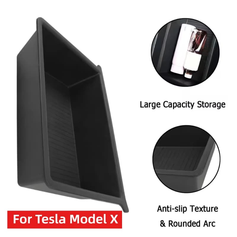 Per Tesla Modello X Sottosmalto Anteriore Scatola di Immagazzinaggio Seggiolino Auto Push Pull Cassetto TPE Scatole di Immagazzinaggio Nascite Accessori Per Interni Auto 2024