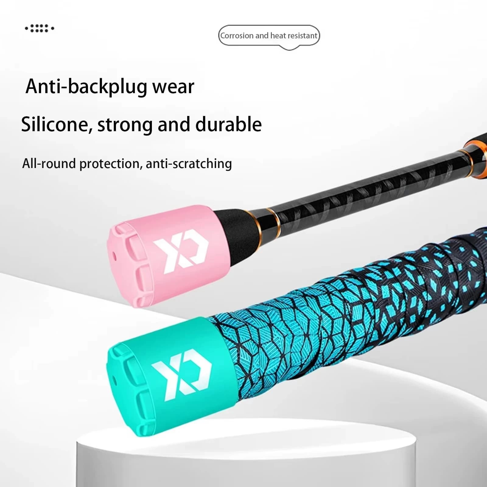 Protezione per Canna da Pesca in Silicone, Tappo Leggero e Resistente, Custodia Protettiva Elastica per Manico, per Pesca alla Carpa
