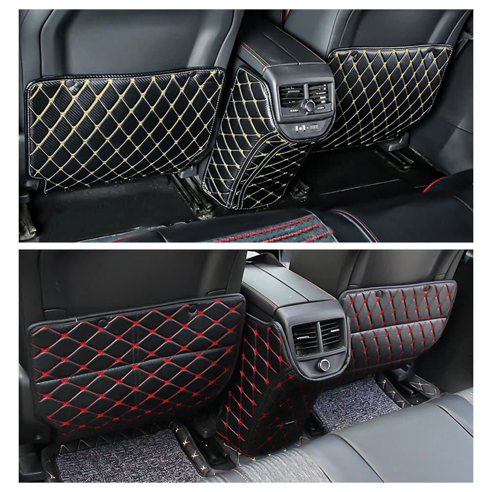 3 Pack per Peugeot 3008 5008 Car Kick Mat s PU Seat Anti Kick Mat Seat Back Protector Seat Pad Cover prevenire il tramco
