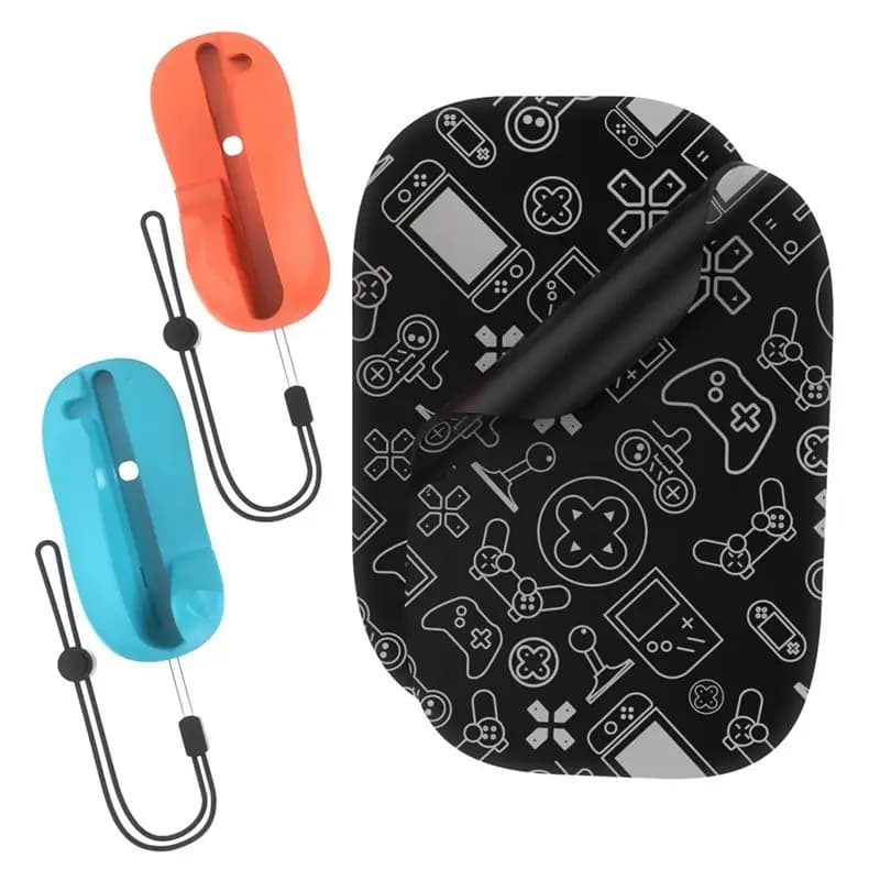 Kit Tappetino per Mouse da Gaming A29F-2PCS con Supporto Ergonomico Portatile per Controller Switch 2