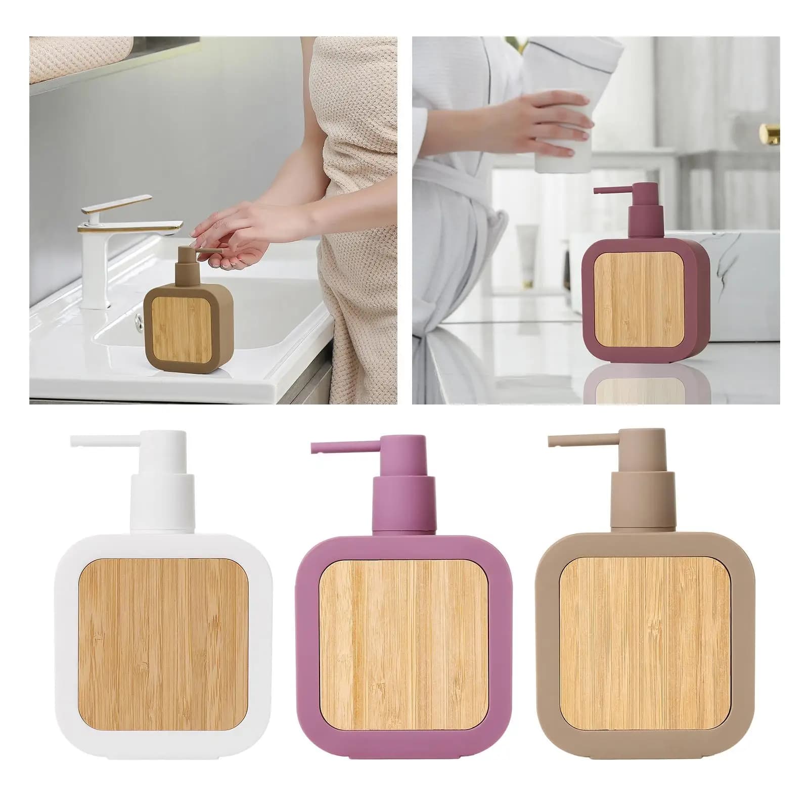 Bottiglia con pompa per dispenser manuale di sapone da 13 once per organizzatore di liquidi per shampoo, crema da bagno da cucina