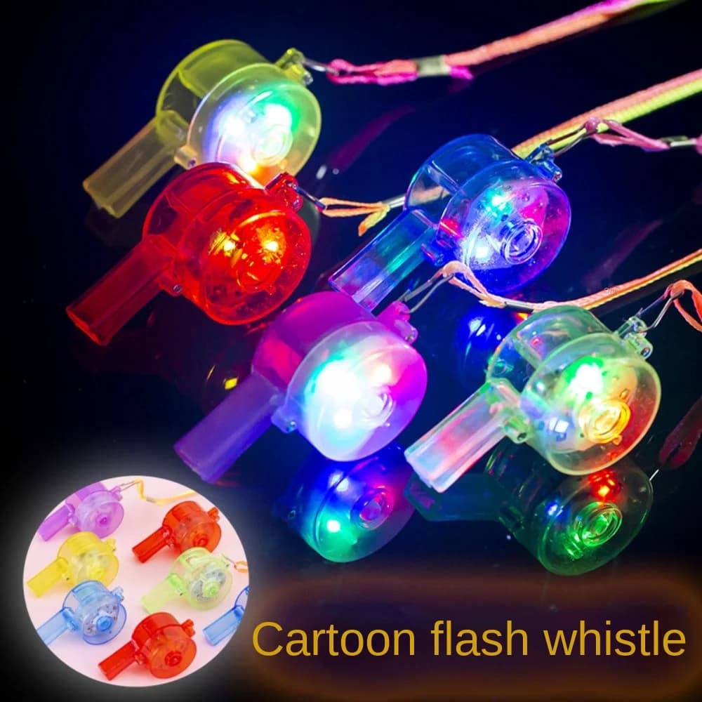 5/10 pezzi LED Cheer Props Flash Fischio Compleanno per bambini Halloween Bar Festa sportiva Carnevale Festa di Natale Decorazione regalo