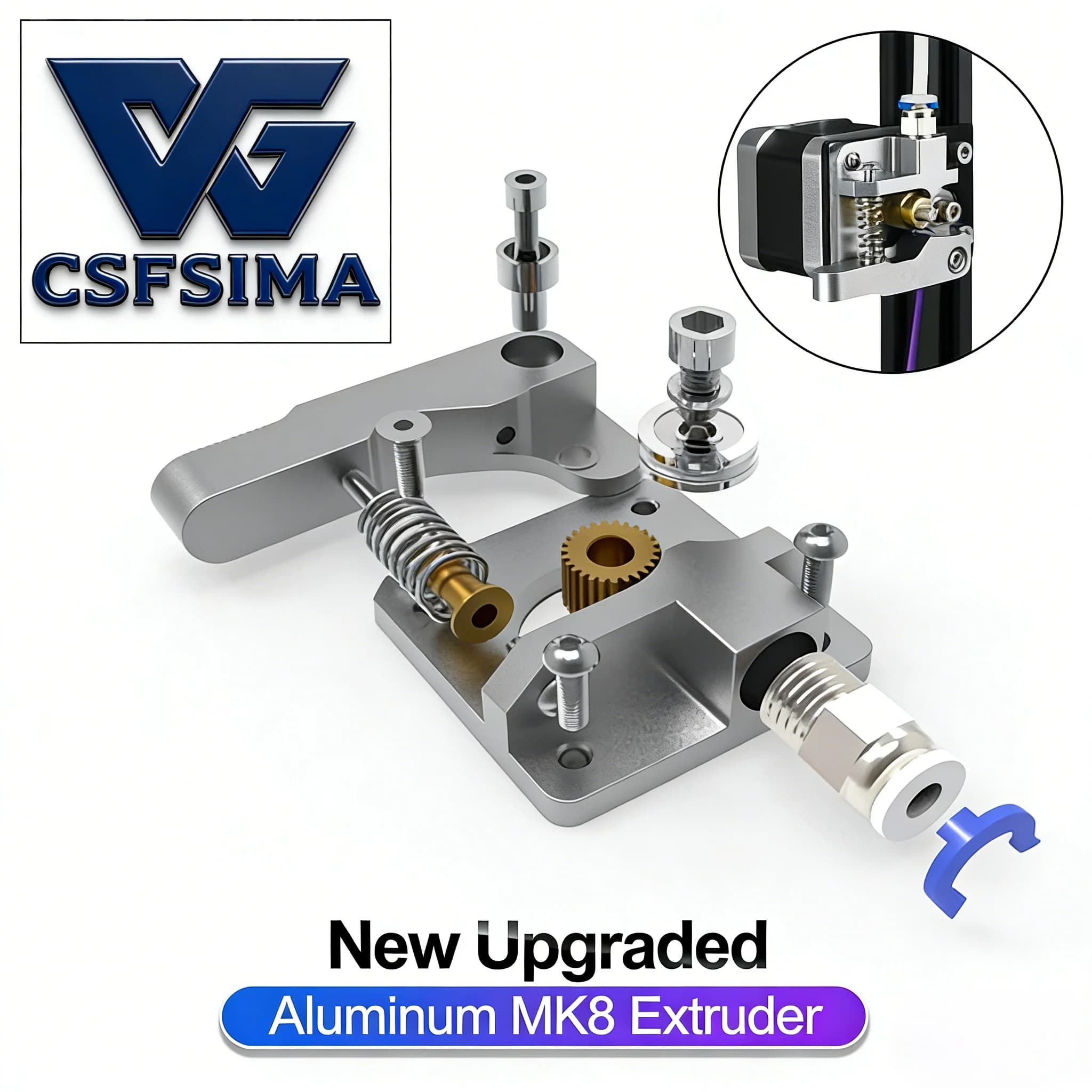 Update accessory for 3D printer extruder CR10 Space Gray: Improved metal extruder for optimized print performance