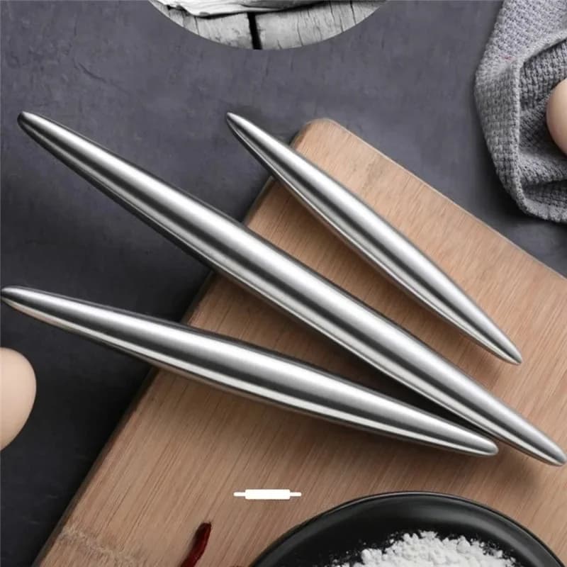1Pc Mattarello In Acciaio Inox Utensili Da Cucina Rullo di Pasta Cuocere Pizza Tagliatelle Biscotto Gnocchi Fare Antiaderente Strumento di Cottura