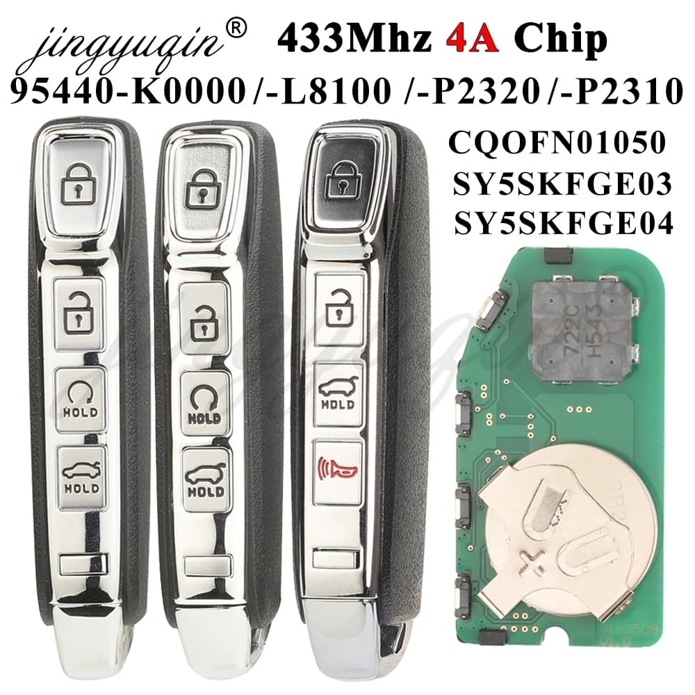 95440-P2310/P2320/L8100/K0000 per Kia Sorento 2021 2023 2019-2020 K8 2022 Soul Smart Car Key SY5SKFGE03 433MHz 4A Chip KeylessGo