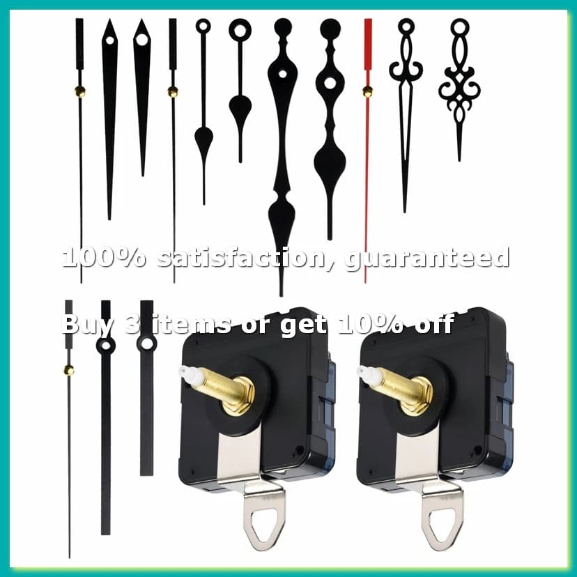 32mm Long Shaft DIY Quartz Clock Movement Mechanism with 5 Different Pairs Hands Wall Clock Repair Parts Replacement-DTB1