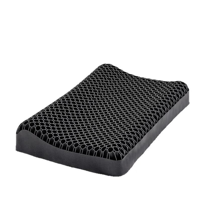 TPE No Pressure Neck Support Pillow for Adults Skin Friendly Breathable Washable Black Tech Gel Pectin Pillow Core for Home Bedr