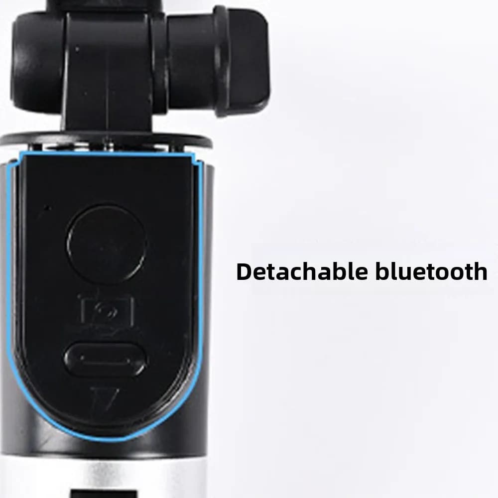 Con lampada a LED Bastone selfie telescopico Bastone selfie portatile Bluetooth portatile Bastone selfie allungabile regolabile Treppiede da viaggio