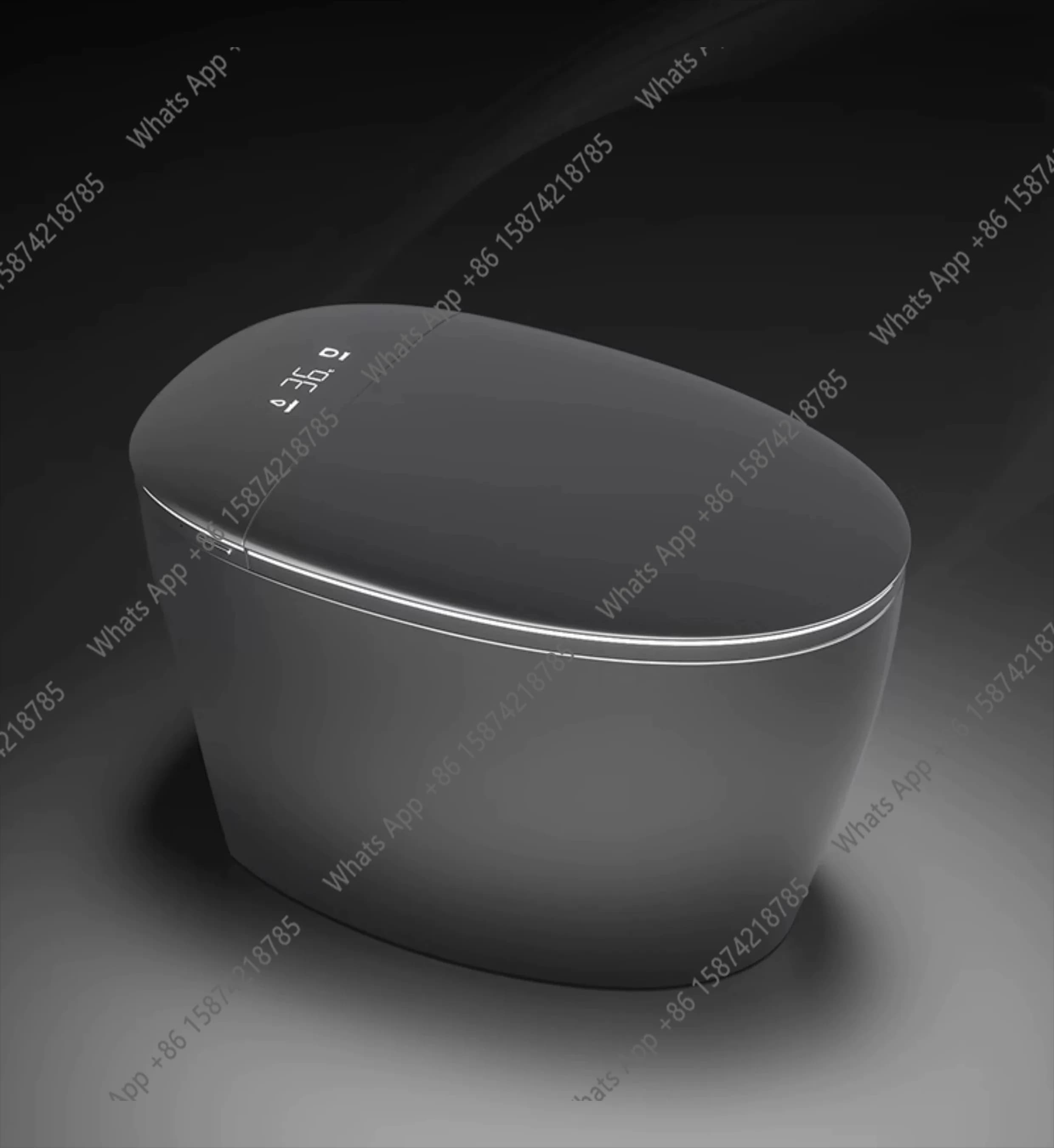 Gun gray black cloud egg round smart toilet electric egg-shaped toilet no water pressure limit household instant heat