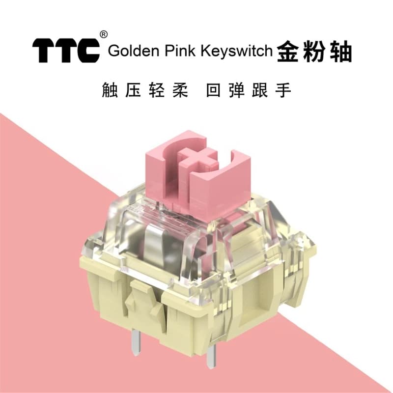 TTC Gold Pink Switch V2 interruttori per tastiera meccanica lineare a 3pin Silver Hot Swap 37gf Kit da gioco fai da te Supersmooth Quick Trigger