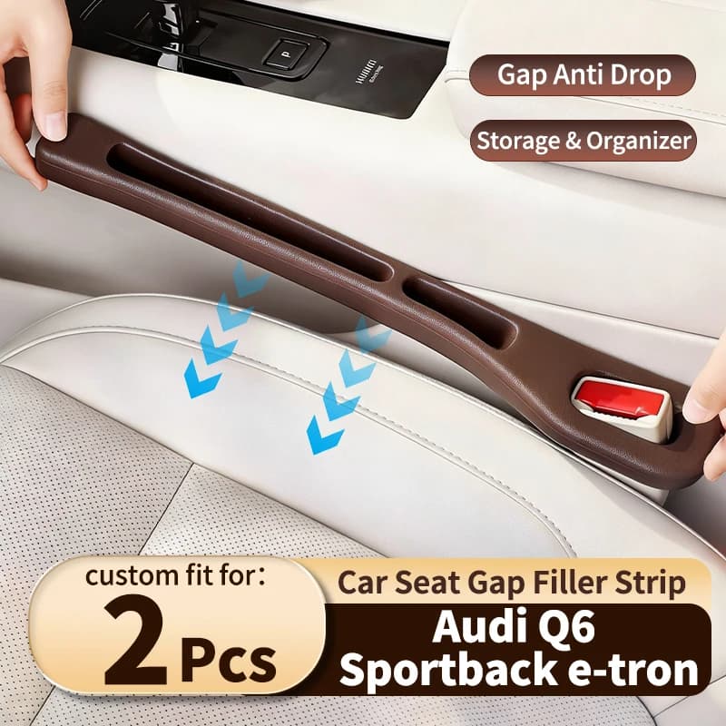 Adattabile su misura per Audi Q6 Sportback e-tron, striscia decorativa semplice a tinta unita per il vano tra i sedili, contenitore anti-perdita e decorazione per auto