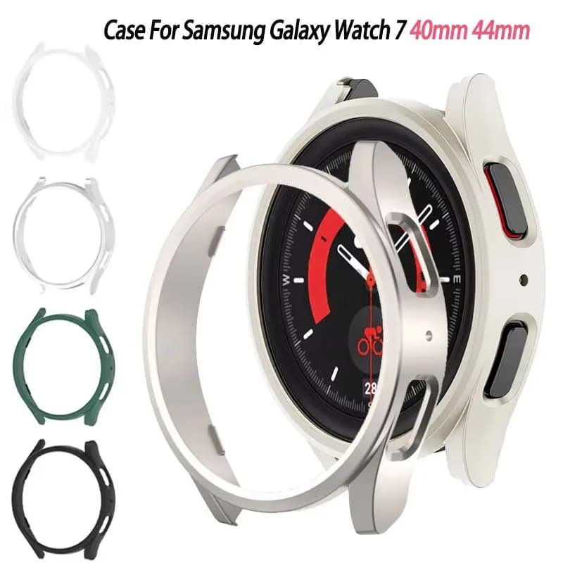 PC Cover for Samsung Galaxy Watch 7, 40mm 44mm case, accessories, rigid protective frame, shockproof shell for Galaxy Watch7 smartwatch