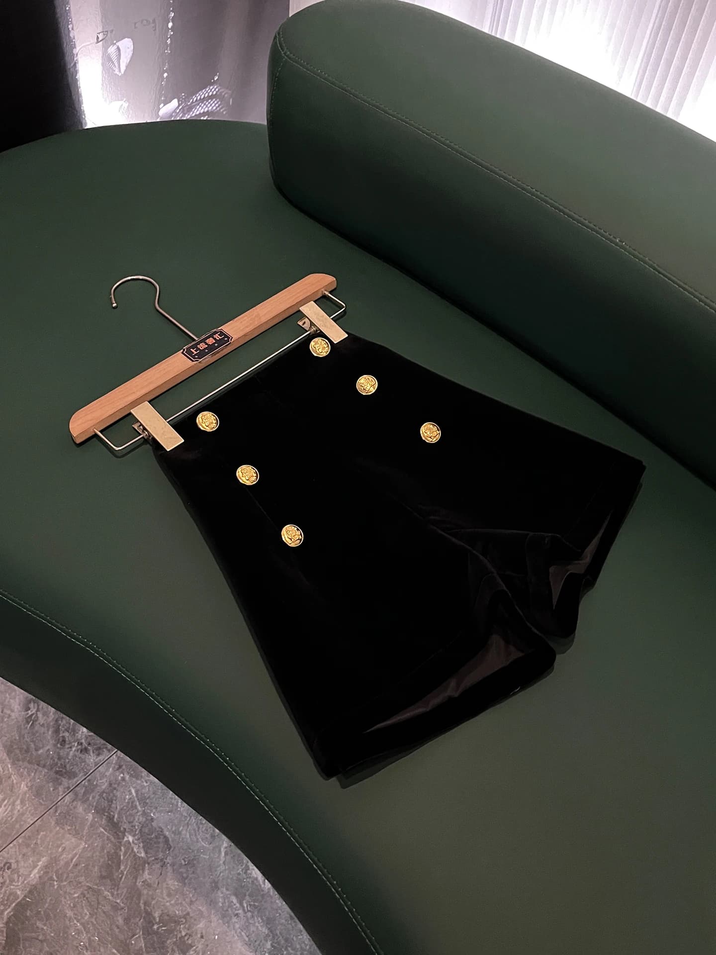 Velvet Short Boot Pants Three-Quarter Length Double Row Metal Buckle Elegant Simple Style High Waist Trousers