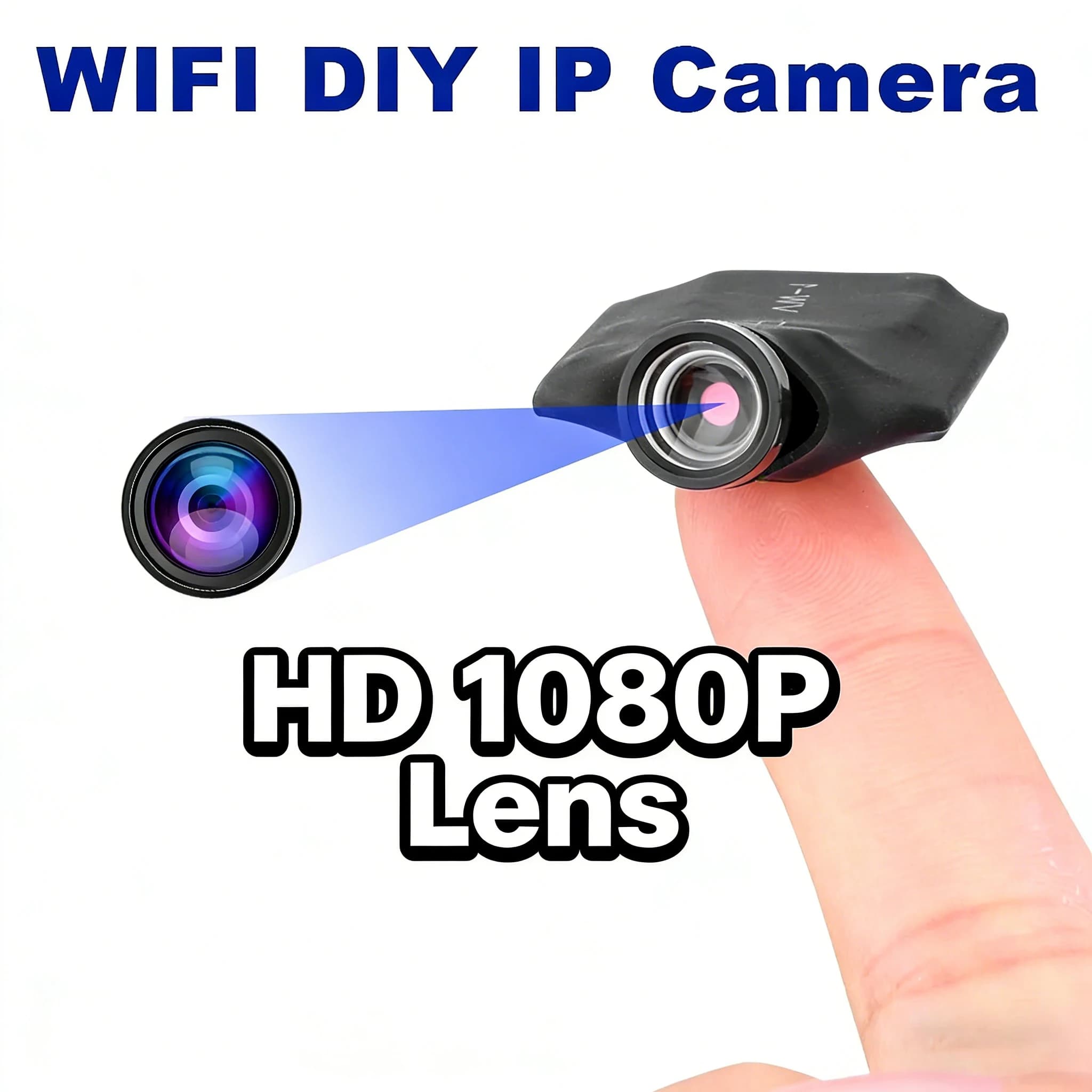 HD 1080P 120 ° Telecamera WiFi Grandangolare DIY, Videoregistratore Ultra Compatto con Rilevamento di Movimento, Monitor per Bambini e Videosorveglianza Domestica