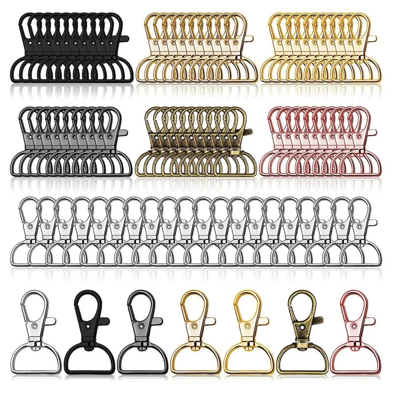 5/10/20 pz Ganci di Chiusura Girevole Portachiavi Clip Ganci D Anello Clip Cordino Hardware per Portachiavi Cordino Fare Artigianato FAI DA TE