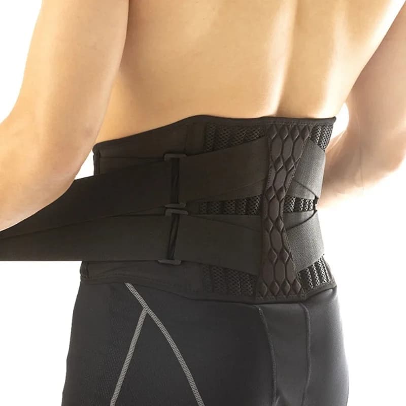 Sports Adjustable Lumbar Back Brace Anti-skid Breathable Waist Support Belt for Exercise Fitness Cycling Running Gym Tennis Golf