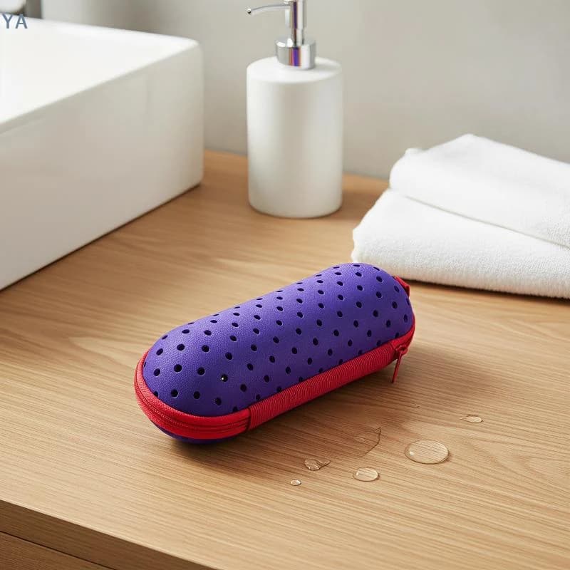 【SA】【AN】EVA Swimming Goggles Storage Box With Clip Drain Holes Breathable Protective Case For Men Women Kids