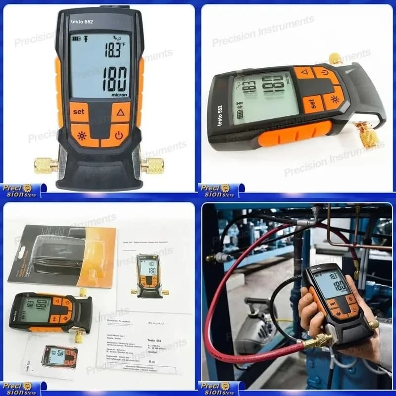 For 552 Digital Vacuum Gauge Electronic Pressure Tester Automotive Engine Diagnostic Tool Car Truck Motorcycle Air Intake