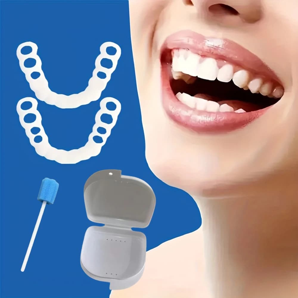 Daily Beauty Care Teeth Veneers, copertura sbiancante istantanea per il sorriso, abbinabile al trucco per migliorare il temperamento generale H2931