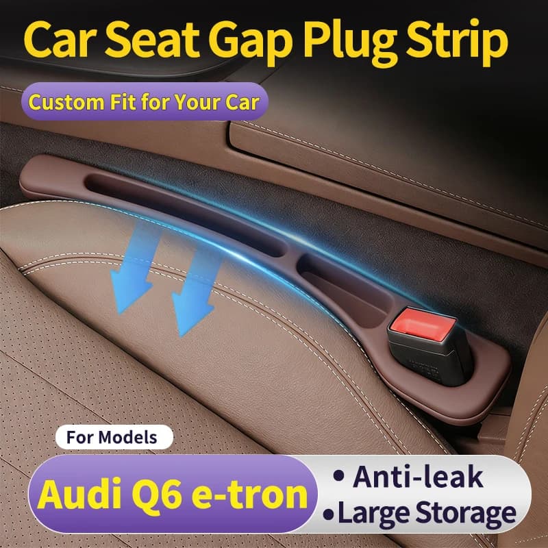 Striscia di Riempimento per Fessure Auto per Audi Q6 e-tron, Striscia Antiperdita per Sedile Auto, Organizzatore per Fessure Laterali Lato Guida e Passeggero