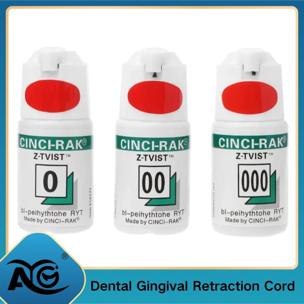 AG Size 0 00 000 Dental Thread Disposable Gingival Retraction Cord Knitted Cotton Gum Line Dentist Material 1/3 Bottle