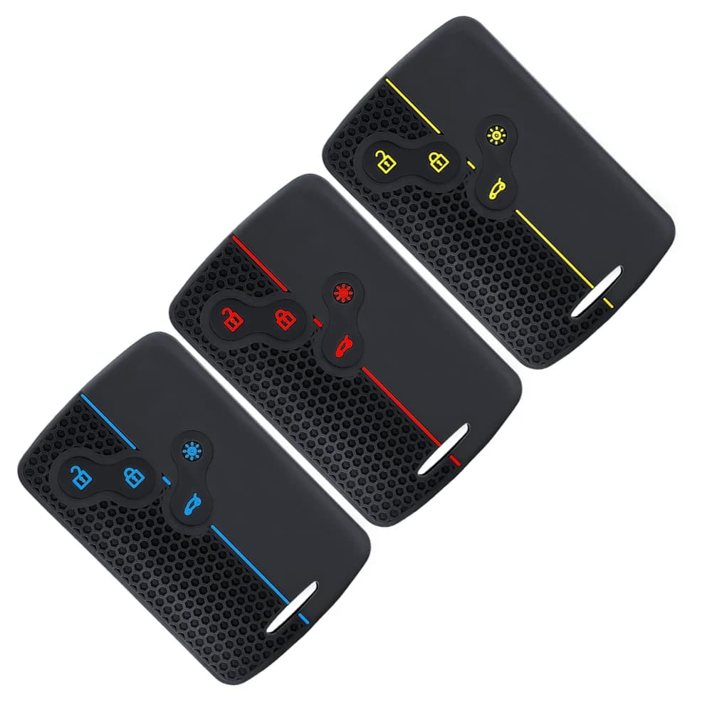 Silicone Card Key Case Accessories for Renault Megane 2 3 Scenic Laguna Clio Captur Duster Logan Trafic Koleos Fluence Zoe Cover