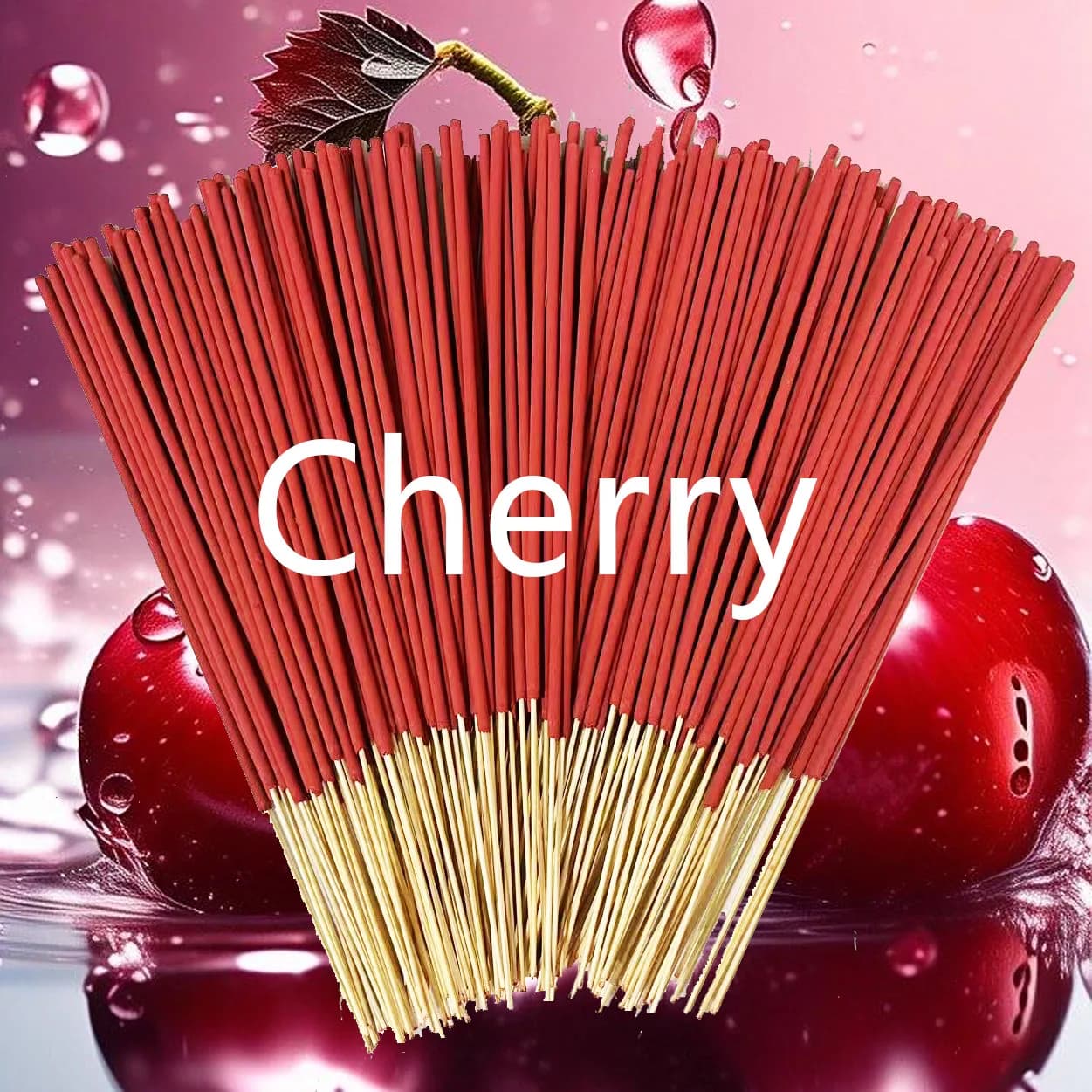 Bastoncini di incenso profumati alla ciliegia fatti a mano - 22. Incenso artificiale in legno di lunga durata da 0 cm, sicuro e non irritante per uso interno ed esterno, decorazione per yoga e meditazione senza piume, adatto per campeggio, viaggi, cortile, festival (Halloween, Natale, Ringraziamento), accessori profumati, fragranze festive, aspetto naturale