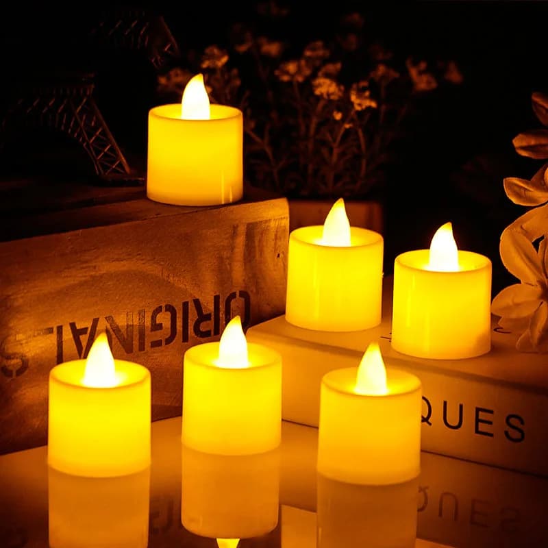 Creative LED Electronic Candle, Atmospheric Light, Night Light, Wedding, Valentine's Day, Decorative Ornaments for Birthday Celebrations