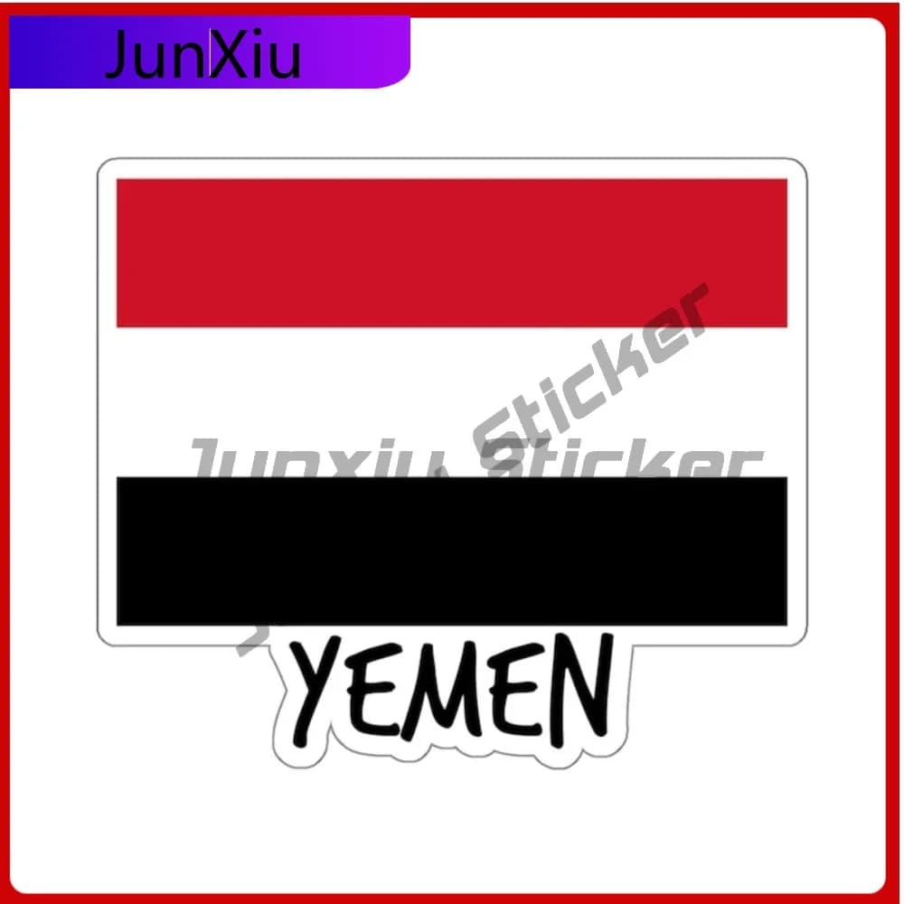 Wall stickers flag Yemen Wall decal for laptop SUVs Camper windscreen Truck bumper Water bottle Vinyl decomania Wall decal scratch-resistant waterproof