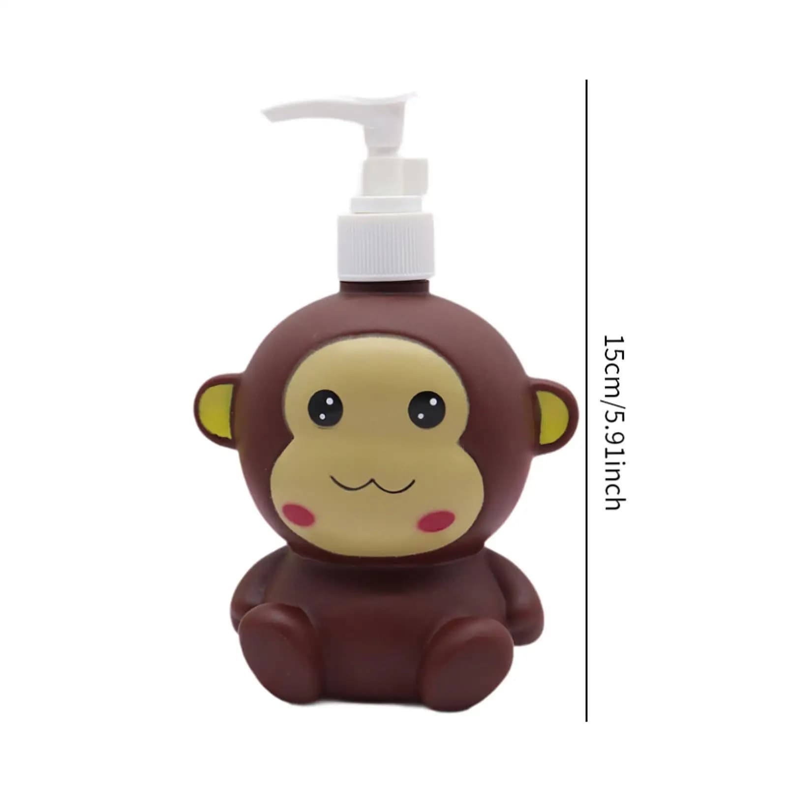 Dispenser di Sapone a Forma di Animale Cartoon, Pompa per Gel Doccia in Vinile per Bambini, Set di Accessori per il Bagno