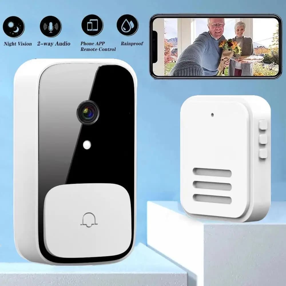 Campanello Video WiFi Intelligente M5 con Telecamera, Citofono Visivo, Visione Notturna IR, Campanello IP Wireless, Telecamere di Sicurezza con Allarme