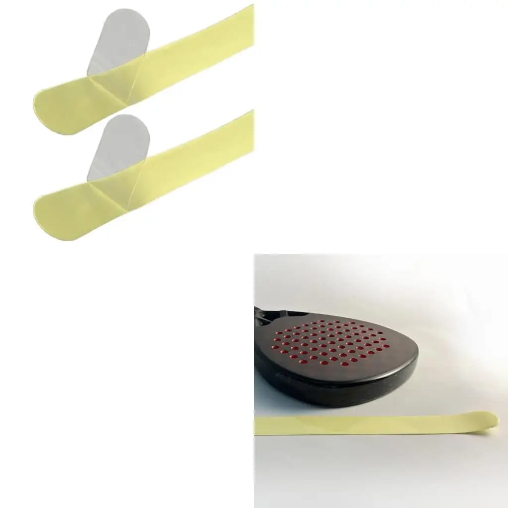 Wear cover suitable for various sports equipment with racket. Transparent TPU texture