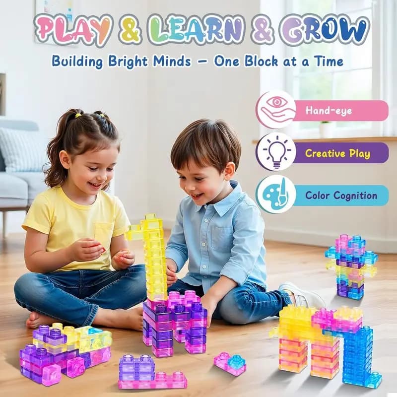 Blocchi Sensoriali Morbidi, Giocattolo Impilabile in Silicone per Neonati, Set Educativo in Gomma Morbida Sicura e Non Tossica per Neonati e Bambini