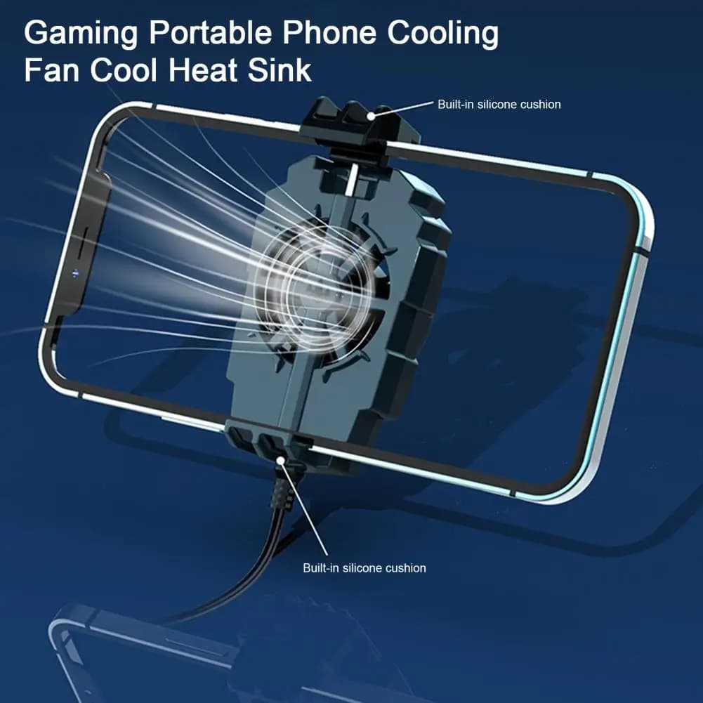 G6 Dispositivo di raffreddamento del telefono cellulare Ventola del radiatore Clip Turbo Silenzioso Supporto per pad da gioco Supporto per radiatore Ventola silenziosa Ventola di raffreddamento del telefono