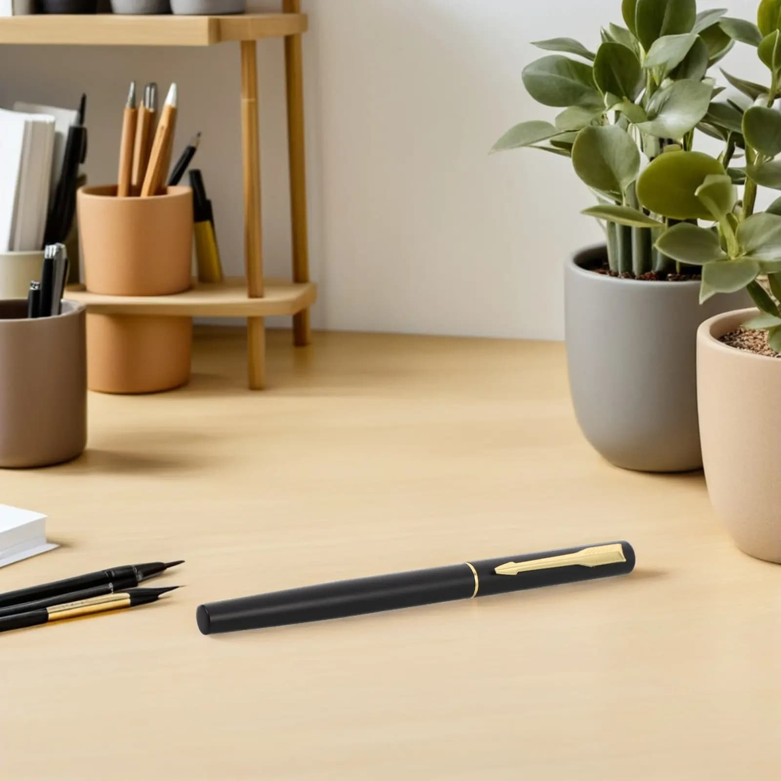 6Pcs Travel Brush Pen Set Portable Refillable Calligraphy Brush Pens for Hand Lettering Small Tip Detail Writing Student