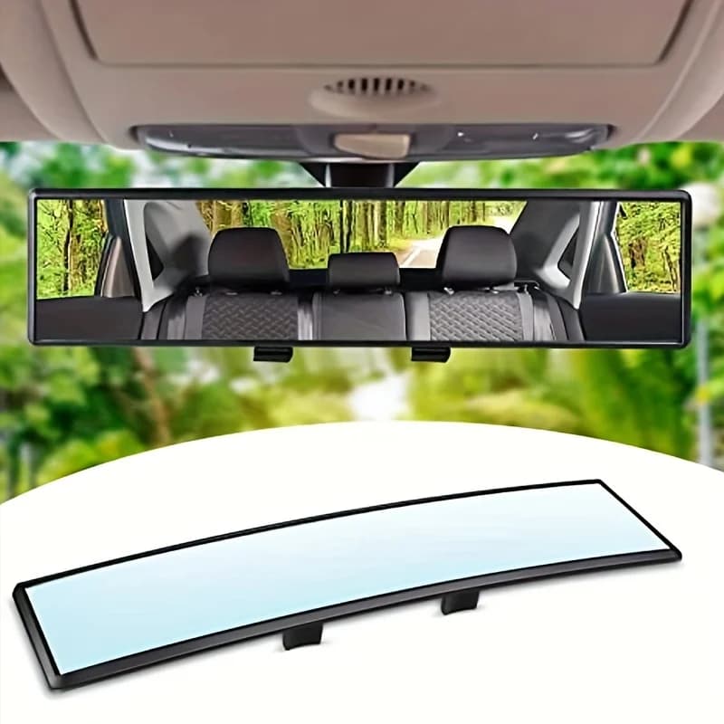 1PC Specchio riflettente grandangolare antiabbagliamento e anti-ondulazione con ampio campo visivo, lente ausiliaria per retromarcia, specchietto retrovisore per auto