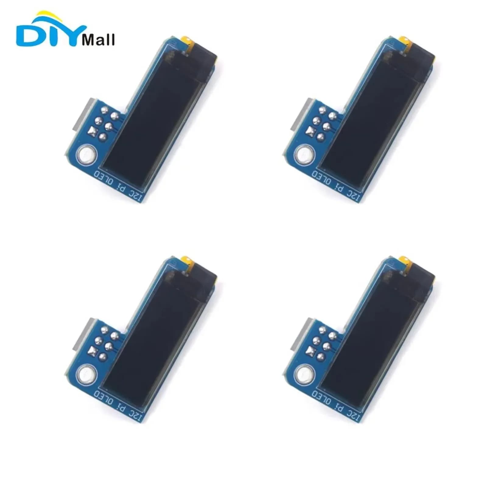 4Pcs/lot PiOLED 0.91inch OLED for PRI Raspberry Pi 1,2, 3,B+, and Pi Zero I2C 128x32 1 Blue