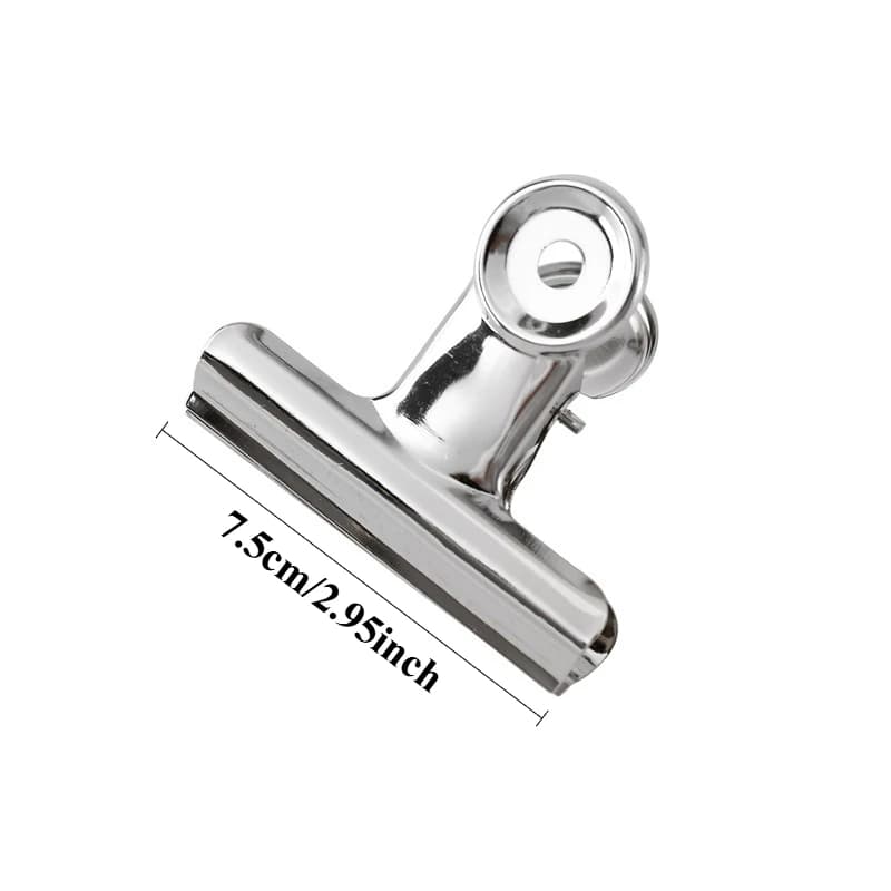Clip a coda lunga multifunzionale in ferro resistente da 6 pezzi, organizzazione dei documenti, documenti per esami, forniture per ufficio, ricevute, cartelle di file