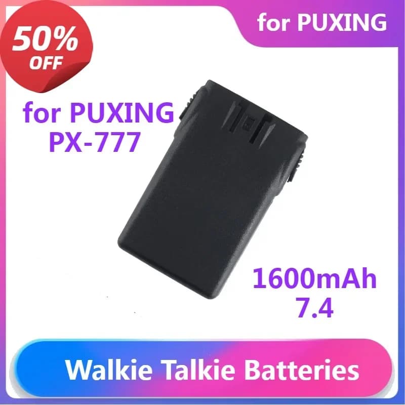 2 batterie walkie-talkie per PUXING PX-777 PX888 PX-999 PX-328 PX-728 PX-777Plus VEV-3288S radio bidirezionali 1800mAh 7.4V