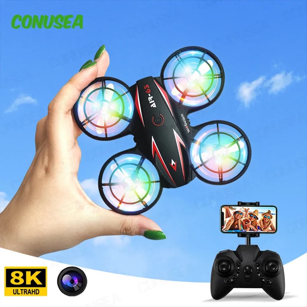 Rc Drone 8K Macchina Fotografica HD Mini Ufo wifi FPV Droni Elicottero di Controllo Remoto Dron Quadcopter Rc Aereo Aereo Giocattolo per I Bambini Regalo