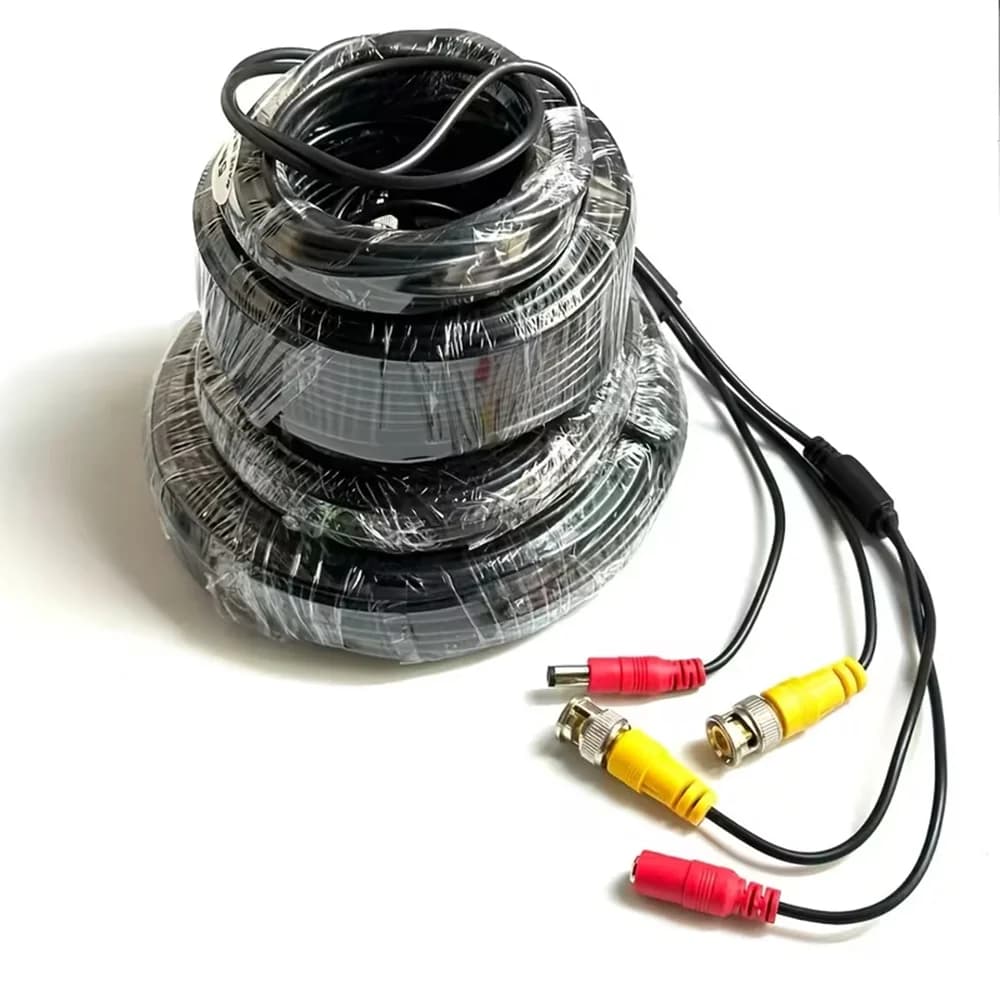 AHD 2 IN 1 Security Camera Extension Cable with BNC+DC Connector, BNC Cable Compatible for CCTV Systems