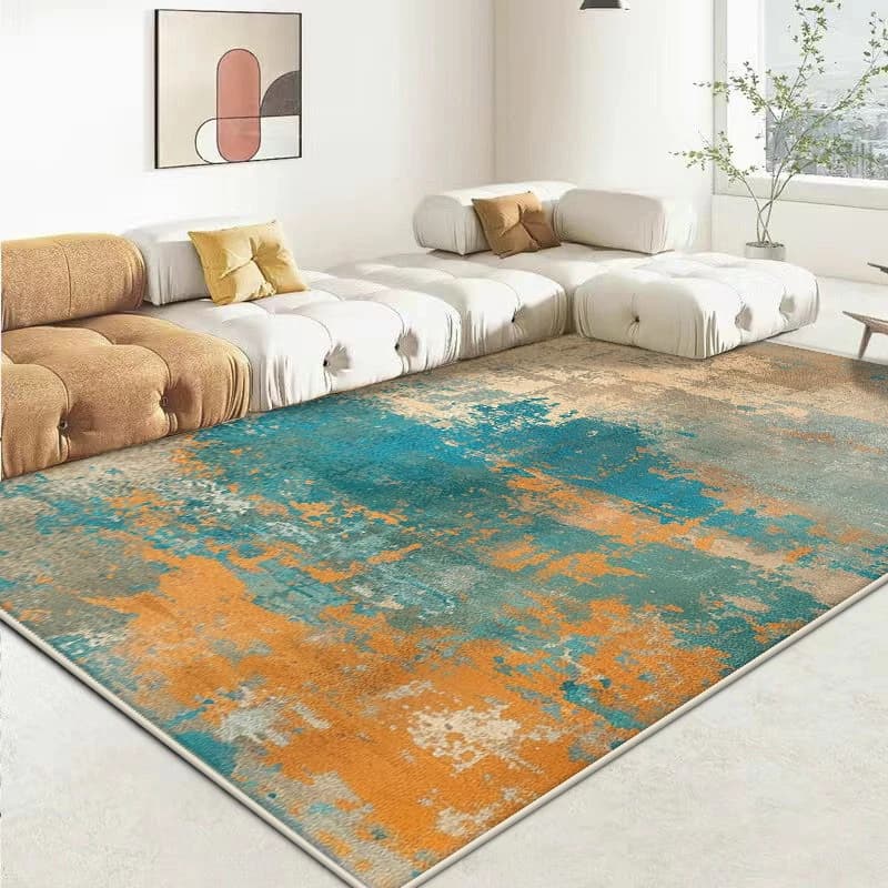 Simple Style Carpet for Living Room, Soft Anti-slip, Bedroom Decoration, Large Size, Foldable, Toilet Mat, Easy to Clean