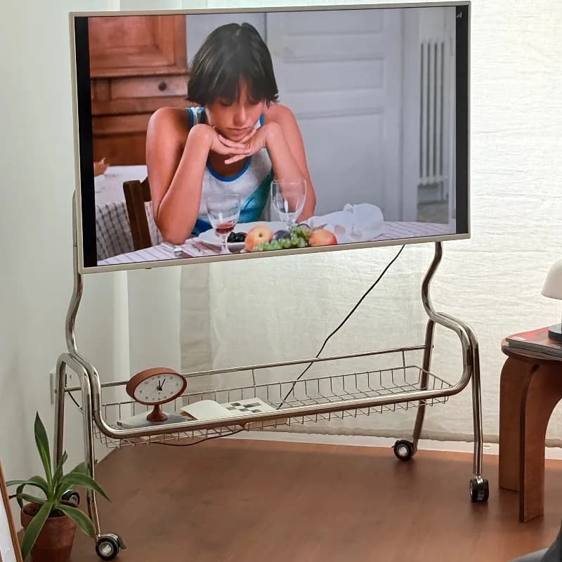 Monitor Hanger Bracket Small Apartment TV Stands 32-75 Inch TV Medieval Removable TV Bracket Stainless Steel Home Living Room